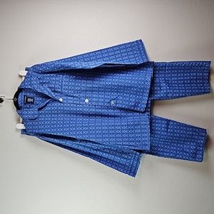 Puritan | Men's Anchor Navy Blue Geometric Print Loungewear Pajama Set Sz Large